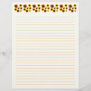 Search for pretty lined stationery paper Red