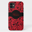 Search for red damask iphone cases Black