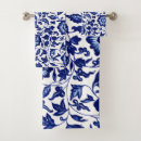 Search for navy blue flowers bath towels Blue and white