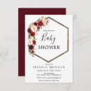 Search for burgundy baby shower invitations Boho