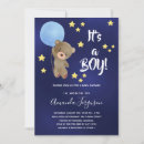 Search for teddy bear baby boy shower invitations Cute
