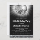 Search for black and silver 60th birthday invitations Celebration