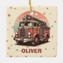 Search for firetruck christmas tree decorations Vintage