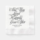Search for happily ever after napkins Typography