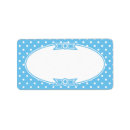 Search for blue dots return address labels Feminine