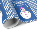 Search for funny snowman wrapping paper Pink