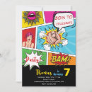 Search for pop art birthday invitations Comic book