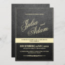 Search for leather wedding invitations Elegant