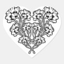Search for dark flower stickers Heart