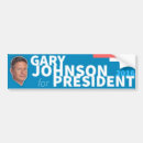 Search for johnson for president bumper stickers Gary