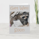 Search for wildlife get well cards Racoon