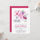 Search for fuschia birthday invitations Fifty