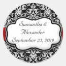 Search for ribbon wedding stickers Black and white