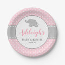 Search for elephant baby shower plates Grey