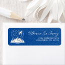 Search for royal blue wedding return address labels Simple