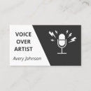 Search for voice over business cards Microphone
