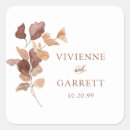 Search for fall leaves wedding stickers Simple