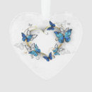 Search for blue butterfly christmas tree decorations Morpho