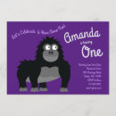 Search for gorilla birthday invitations Ape