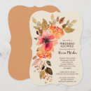 Search for fall floral bridal shower invitations Botanical