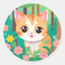 Search for cat with flowers stickers Kitty