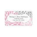 Search for pink grey wedding return address labels Shower
