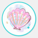 Search for mermaids under the sea stickers Mermaid party