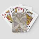 Search for old world map playing cards Vintage