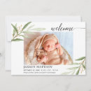 Search for fall birth announcement cards Botanical
