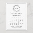 Search for elegant classy save the date postcards Black and white