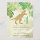 Search for gold dinosaur invitations T rex