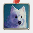 Search for samoyed christmas tree decorations Watercolor