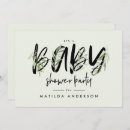 Search for olive green baby shower invitations Botanical