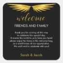 Search for thankyou wedding stickers Gold