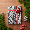 Search for black and white damask wrapping paper Girly