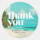 Search for thank you beach wedding stickers Destination