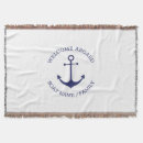 Search for welcome home blankets Navy blue and white