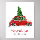 Search for christmas car posters Watercolor