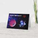Search for stars and planets birthday cards Space