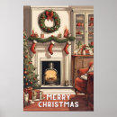Search for modern christmas posters Red and white