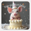Search for pig birthday stickers Celebration