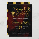Search for gold and burgundy bridal shower invitations Brunch and bubbly