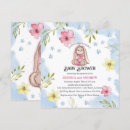 Search for bunny baby shower invitations Pink flowers