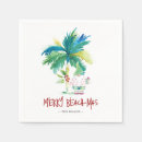 Search for beach christmas napkins Santa