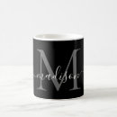 Search for monogram black and white mugs Minimalist