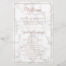 Search for rose gold wedding programs Modern