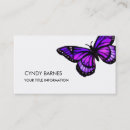 Search for purple butterfly business cards Feminine