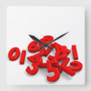 Search for numbers clocks Red