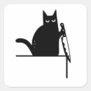 Search for knife stickers Cat with knife