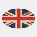 Search for oval vintage stickers Union jack